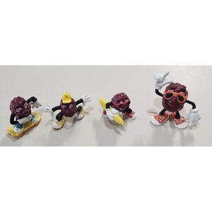 California Raisins Figures Lot of 4.  1987 1988 2 Inch‎ Sports